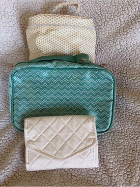 Lot of Three (3) Travel-Cosmetic-Jewelry Bags